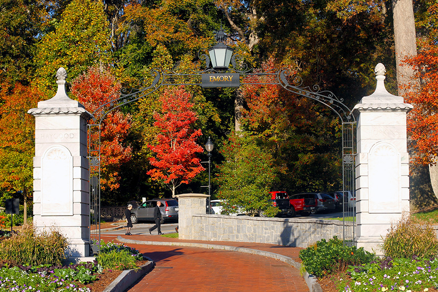 Fall colors with Emory Gate