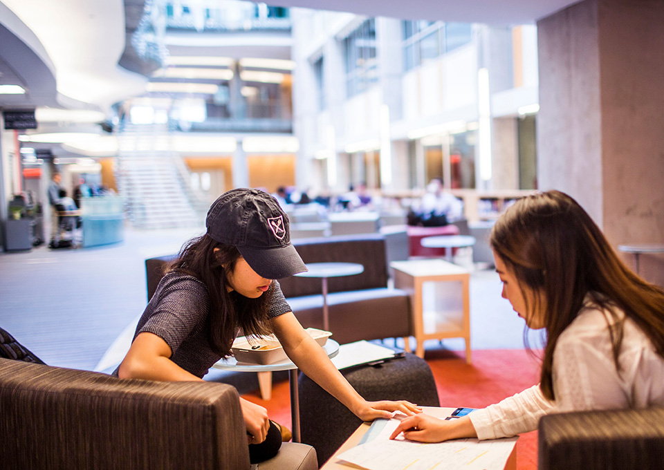 students studying together