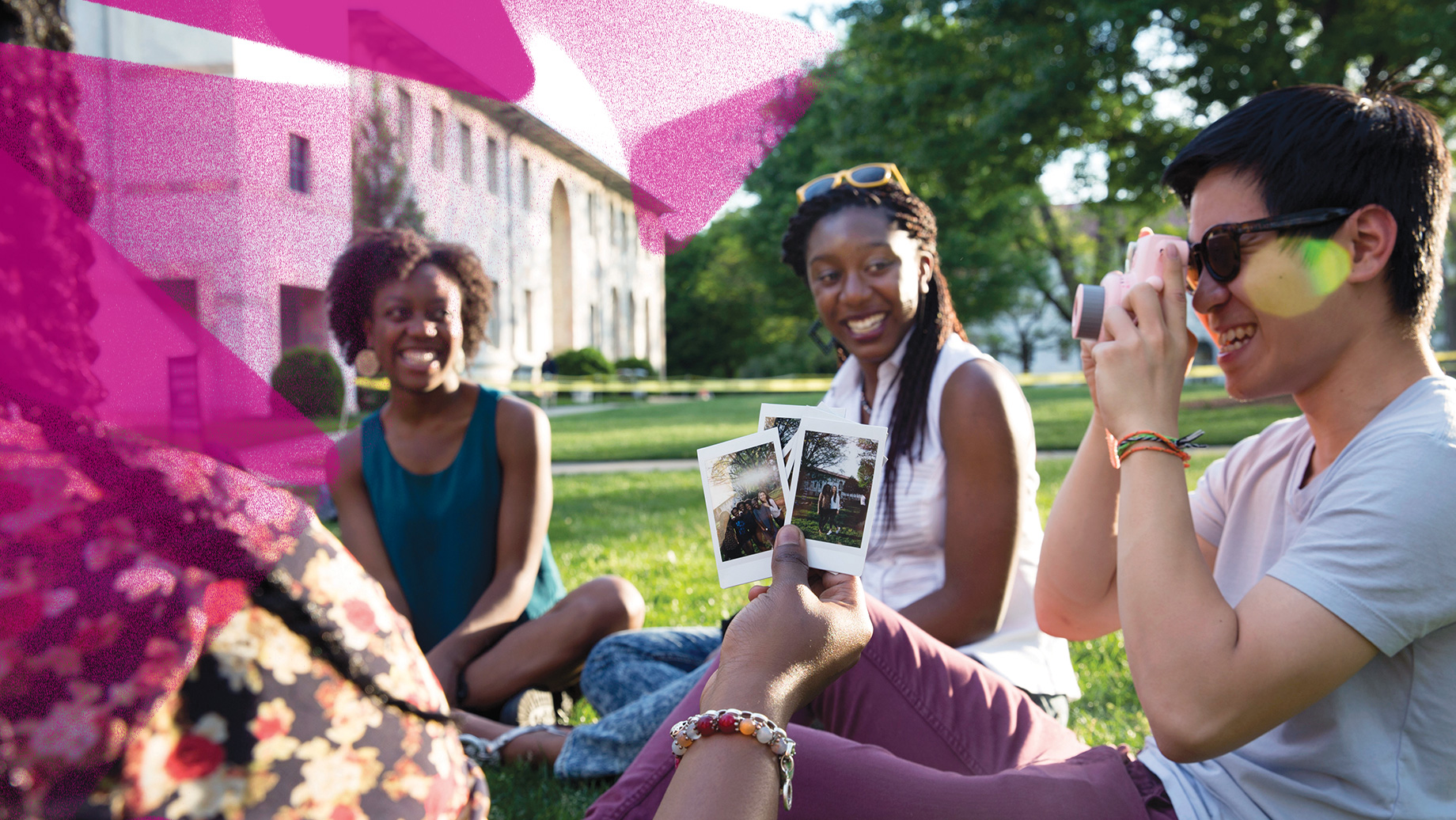 Students having fun on Emory quad