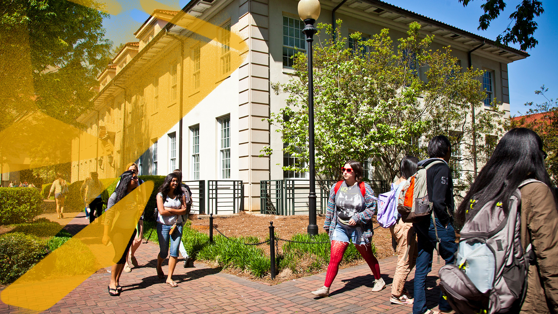 students walking on ATL campus