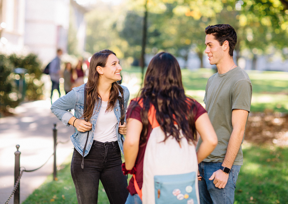 Student on campus