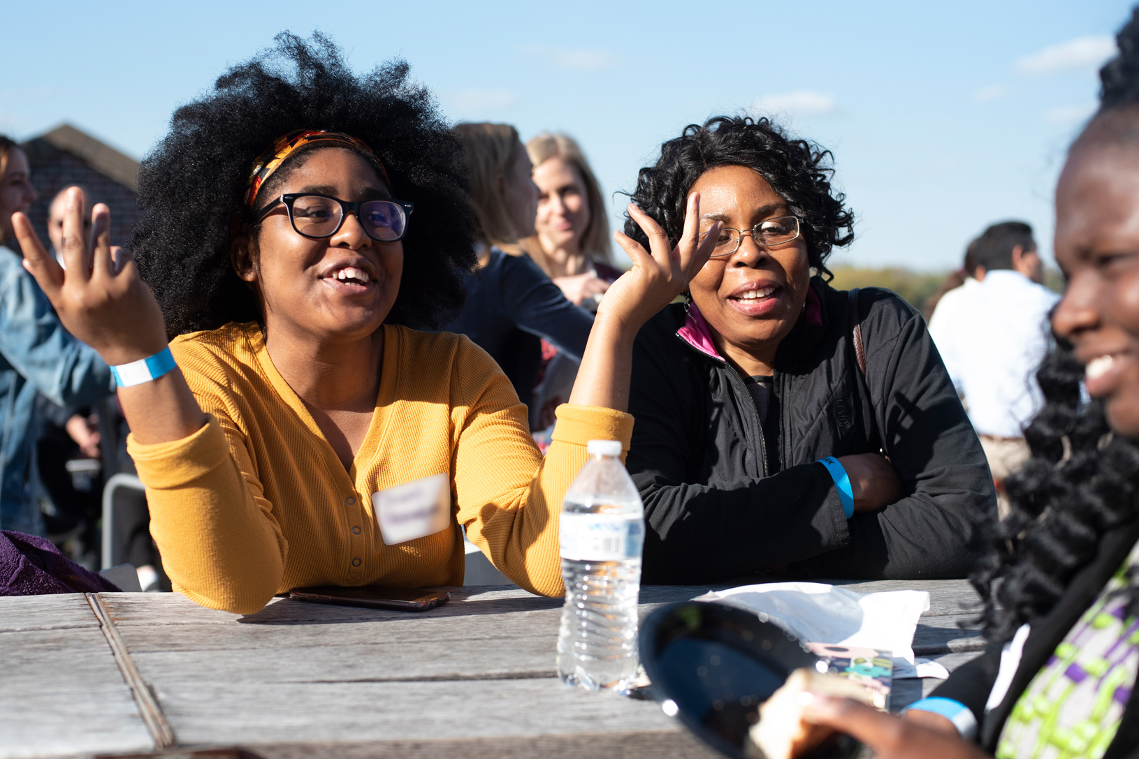 Visitors enjoying a campus tour