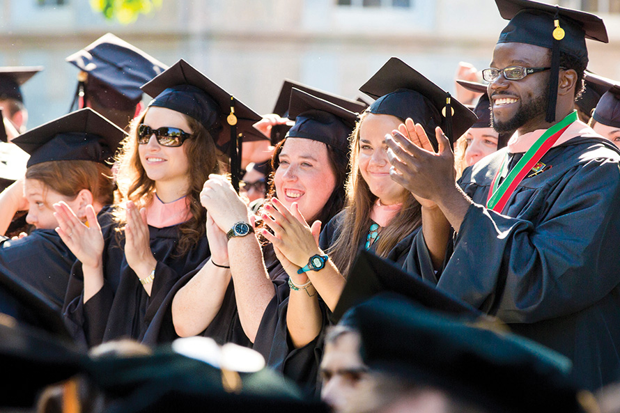 Students at graduation